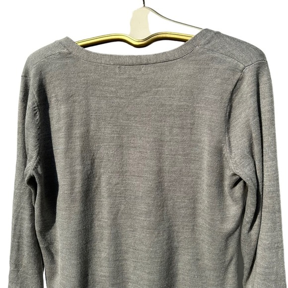 New York & Co - grey argyle deep v-neck sweater, sizeXL - Picture 5 of 9